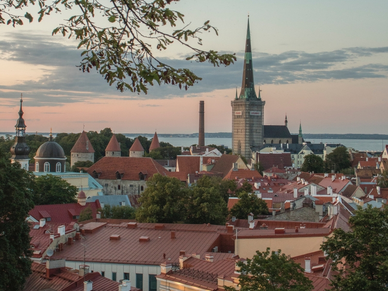 Vue de Tallinn avec une tour