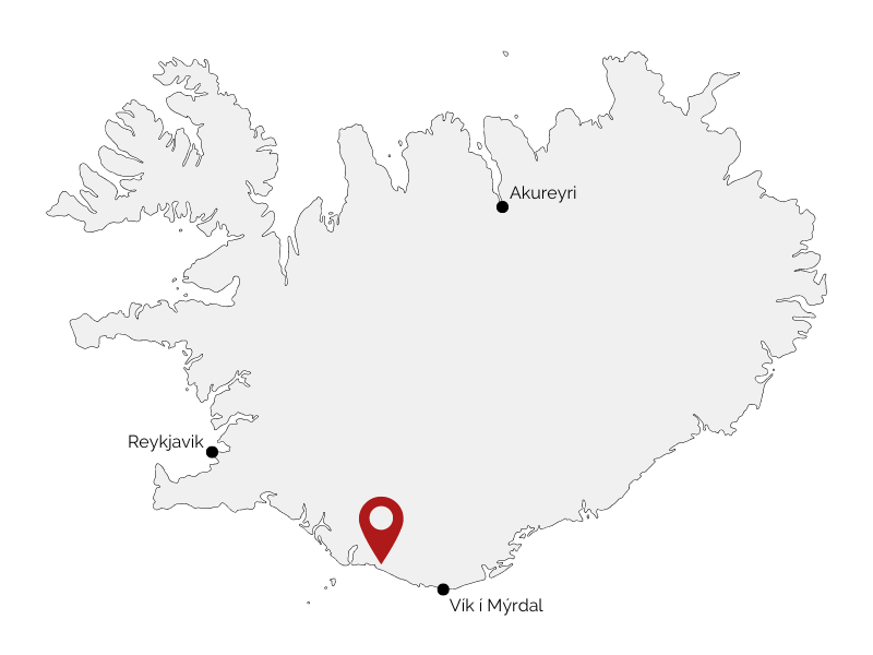 Seljavallalaug sur une carte d'Islande